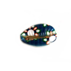 Coquillage cauri 20x14mm-Multicolore-Bleu