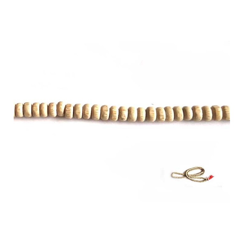 Perles 5x3mm Basilic sacré (Tulsi)-ivoire x 60