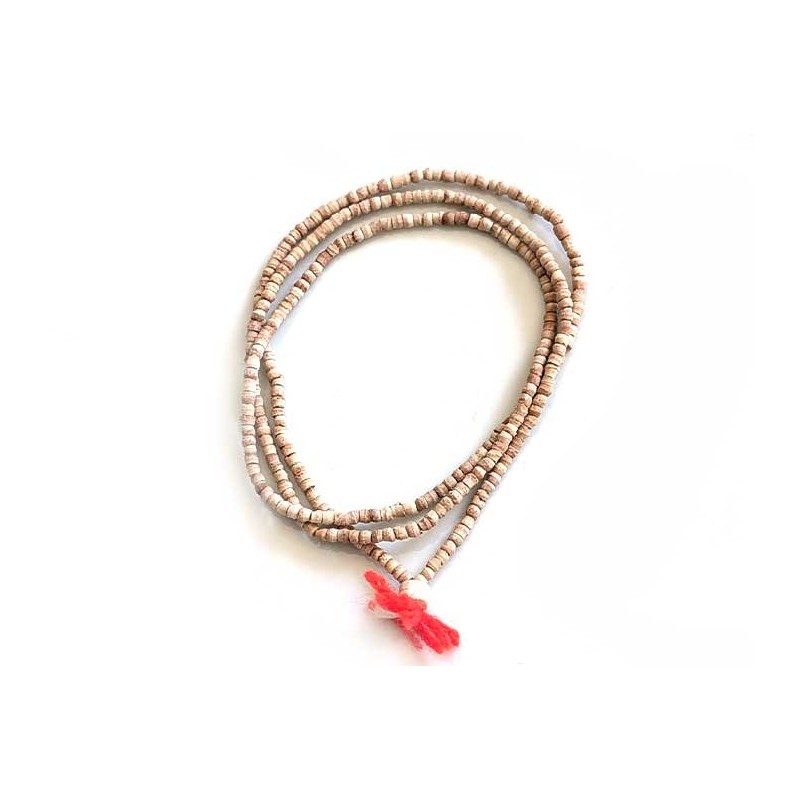 Perles heishi 2.5mm en Basilic sacré (Tulsi)-Beige x 57cm