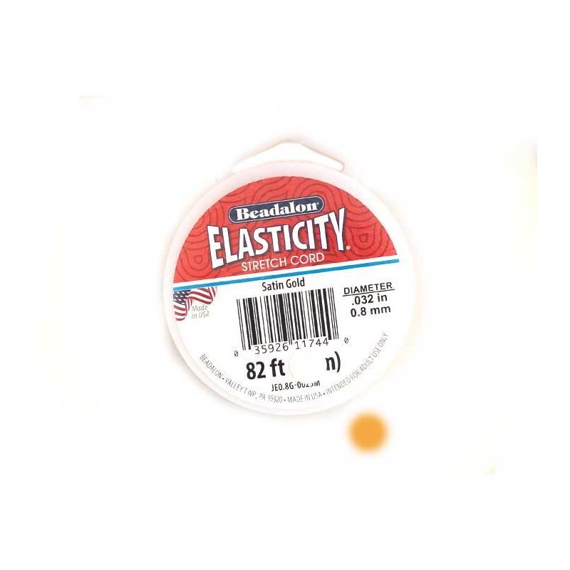 Fil élastique Elasticity 0,8mm-Doré satiné