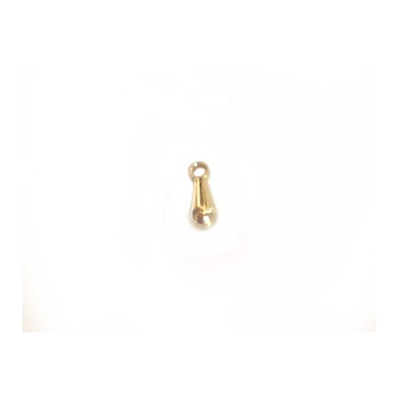 Breloque mini goutte 6x3mm-Laiton brut x 4