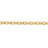 Chaine maille forçat texturée 4mm- Acier inox 304 doré