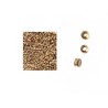 Perles travaillées 2mm en laiton brut x 40