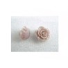 Perle rose 14x8mm résine nude x1