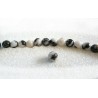 Jaspe zebre lisse 6mm noir er blanc par 15