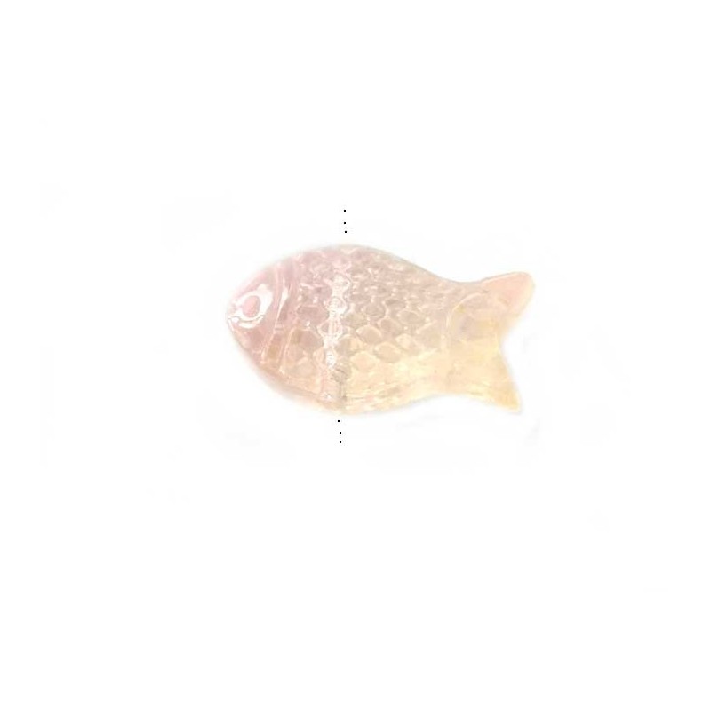 Perle en verre poisson 15x8mm-Saumon