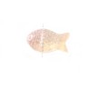 Perle en verre poisson 15x8mm-Saumon