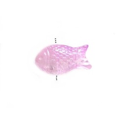 Perle en verre poisson 15x8mm-Parme