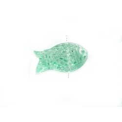Perle en verre poisson 15x8mm-Menthe