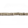 Perles en pyrite carré 4x4mm x 20