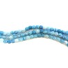 Perles en Agate mat cracked 6mm Bleu