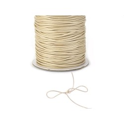 Cordon ciré tressé Beige 0.8mm