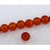 Agate lisse  Rouge orange unies 4mm grade AA x  20