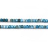Rondelles gemmes facettées en Apatite 3x2mm-Bleu x Demi rang