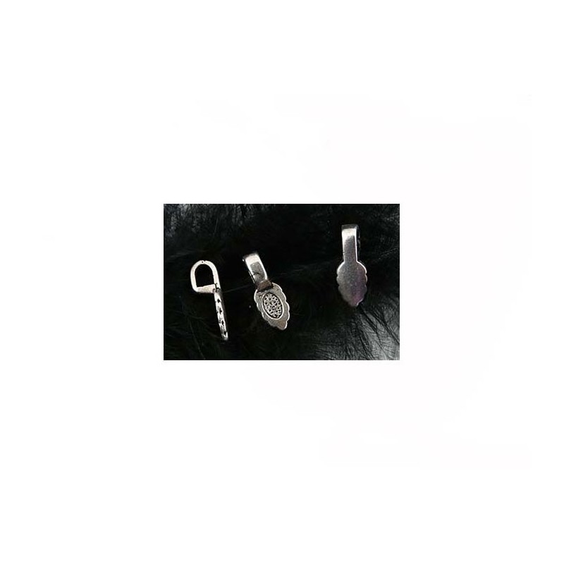 Bélière à coller 16 x 6mm argenté