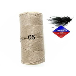 Fil ciré pour micro macramé 1MM Linhasita Beige (05)