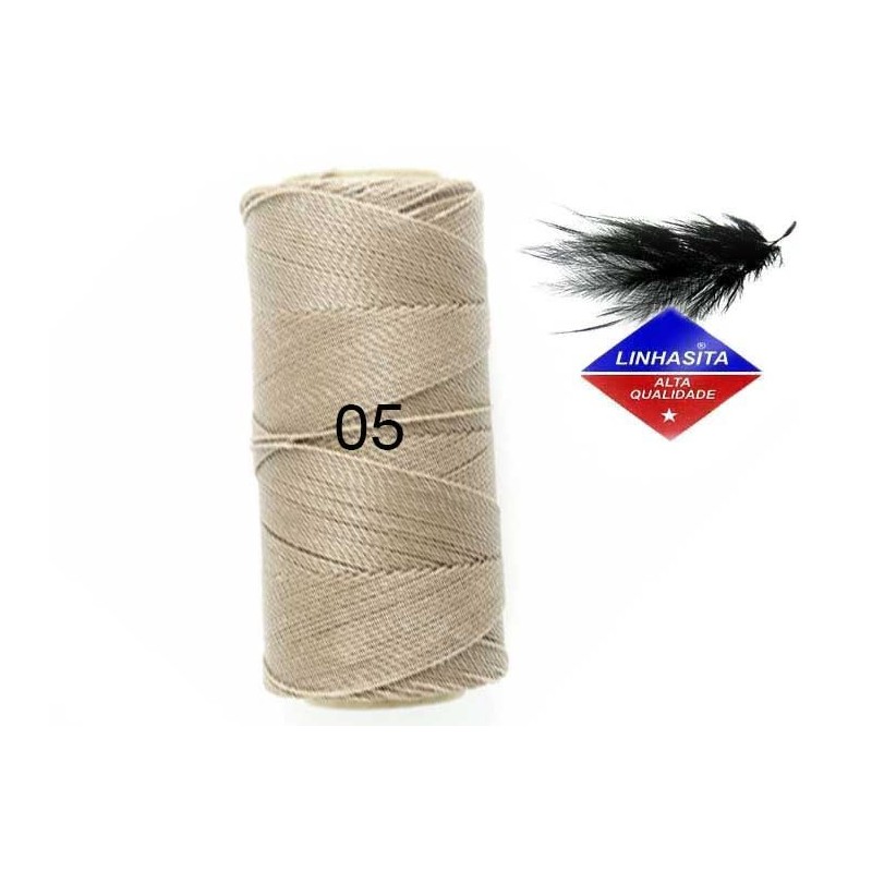 Fil ciré pour micro macramé 1MM Linhasita Beige (05)