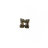 Coupelle fleur 6mm Bronze antique