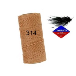 Fil ciré Linhasita 0,75MM pour micro macramé Miel (314)