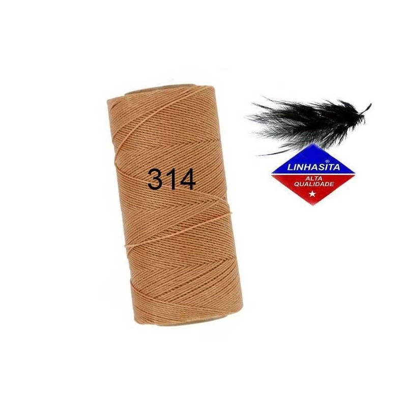 Fil ciré Linhasita 0,75MM pour micro macramé Miel (314)