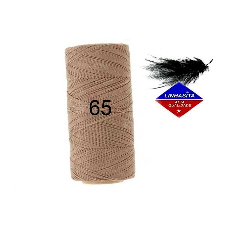 Fil ciré Linhasita pour micro-macramé 0.35MM Cappuccino (65)