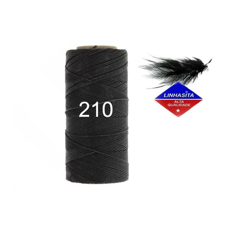 Fil ciré 1MM Linhasita Brun foncé (210)