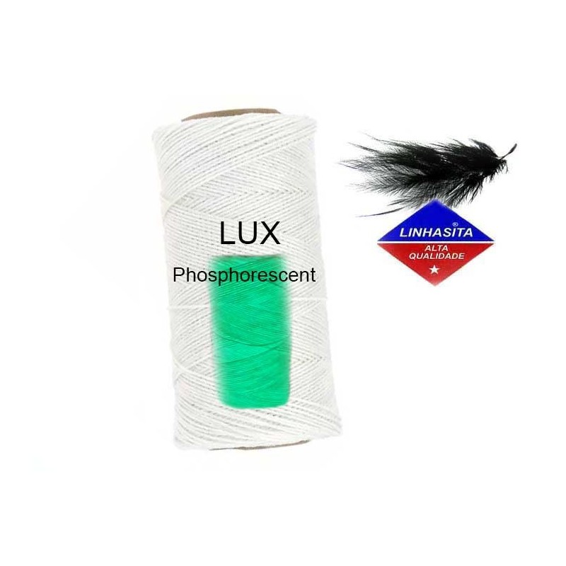 Fil ciré pour micro macramé 1MM Linhasita Lux Phosphorescent X5M