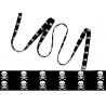 Biais de Lawn -Mini skulls-10mm- Noir-Blanc
