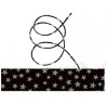 Cordon de Lawn Noir 4mm- Etoiles nacrées X 20cm