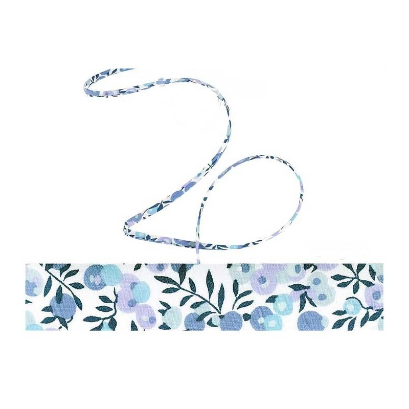 Cordon tissu liberty Wiltshire 4mm-lavande x 20cm