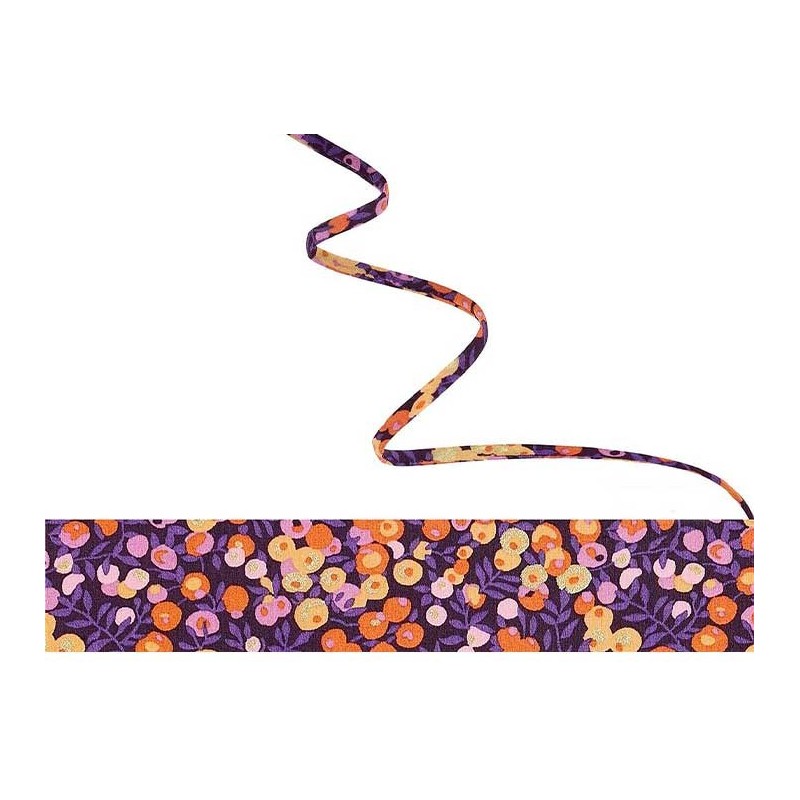 Cordon tissu liberty Wiltshire 4mm-Bohème x 20cm