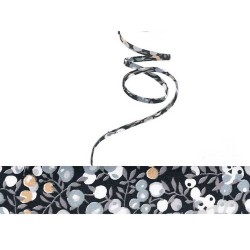 Cordon tissu liberty 4mm- Minéral Or x 20cm