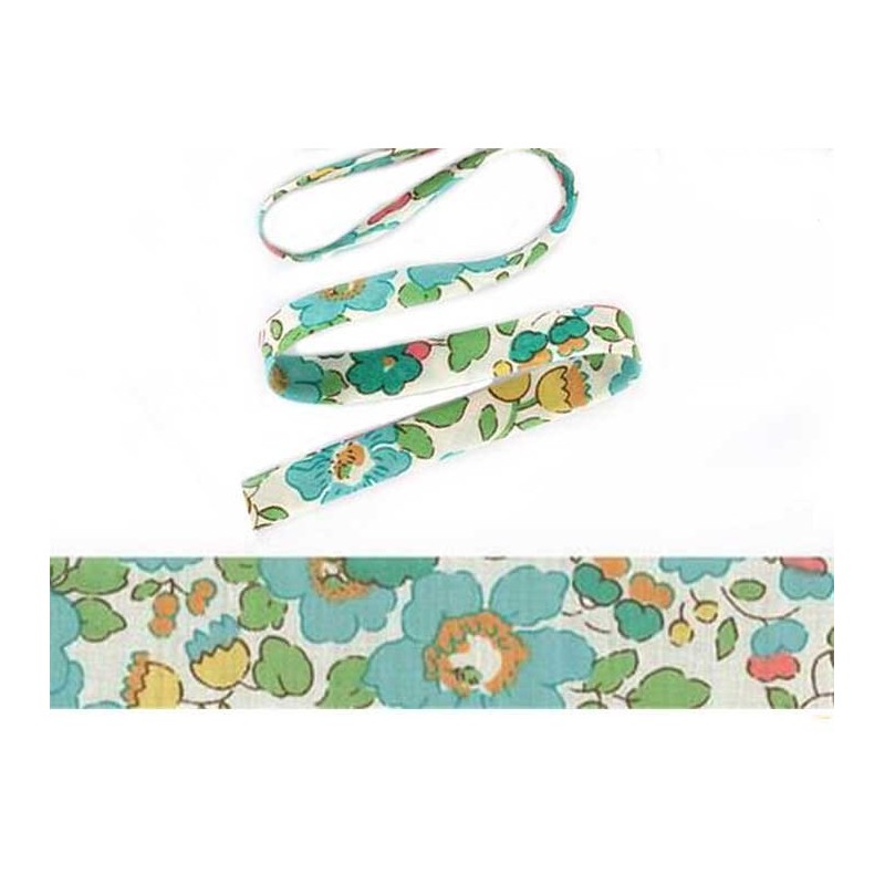 Biais liberty 10mm Betsy wimbledon x 20cm