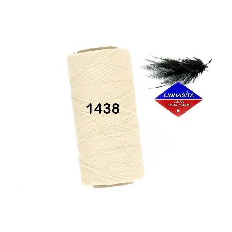 Fil ciré Linhasita pour micro macramé 1MM Lin clair (1438)