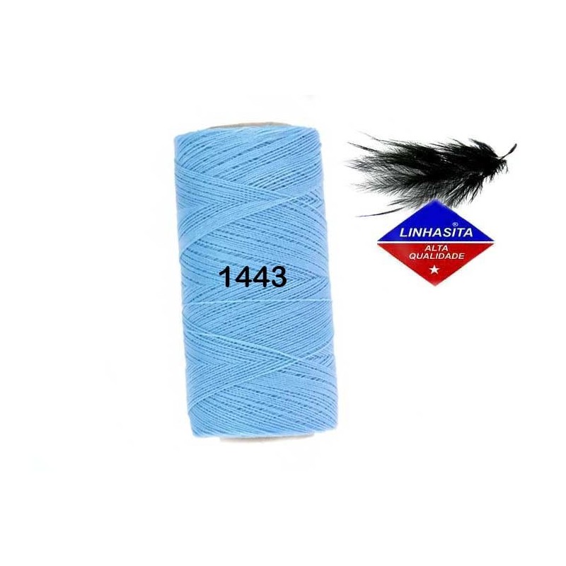 Fil ciré Linhasita pour micro macramé 0.35MM Bleu Maya  (1443) X 5M