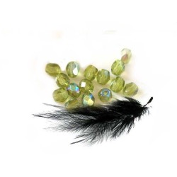Facettes de Bohême 4mm Olivine AB x 50