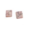 Losange nacré rose AB 15 X 15mm x 5 ou 1 rang