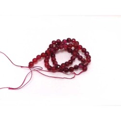 Agates facettées 6mm-Dark rose x fil 38cm