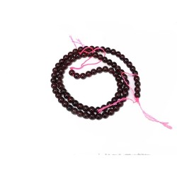 Perles en Grenat 5mm  Rouge x Fil 39cm