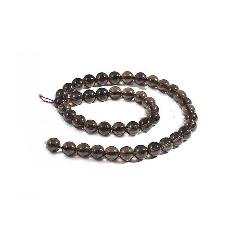 Perles en Quartz Fumé 6mm Grade AAA  par 38cm