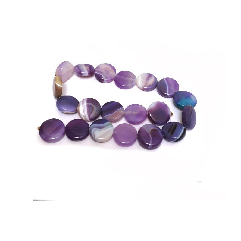 Agate a bandes 20mm violet