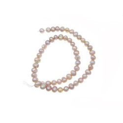 Perles d'eau douce 6-7mm irisé rose coquille