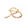 Fil  de perles en Jade 6mm Jaune x 38cm