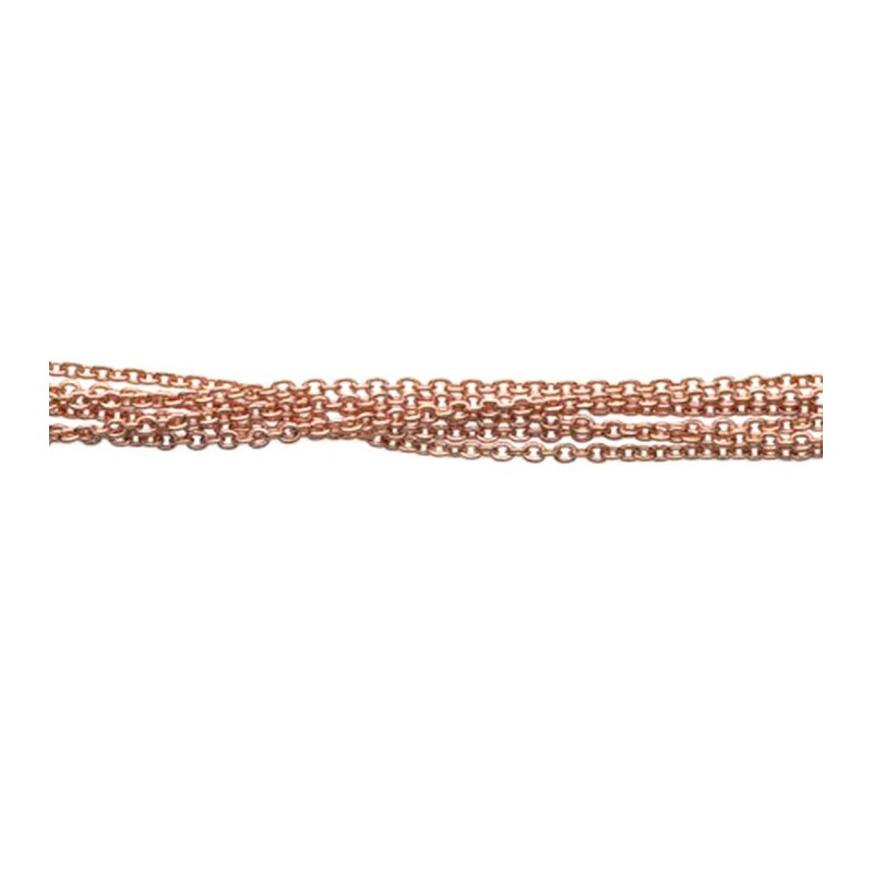 Chaine maille forçat 2mm doré rose