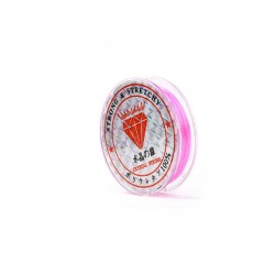Rouleau de Fil élastique 0.8mm multibrins rose x10M