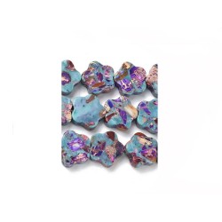 Fleur en régalite 14mm bleu violet