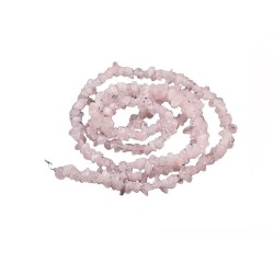 Fil de chips en quartz rose 5mm-80cm