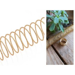 Fil mémoire bague effet diamanté 20mm laiton doré18K- 10 rangs