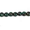 Perles 6mm en malachite et bronzite assemblées