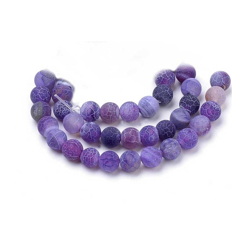 Agates 8mm mat- Violet